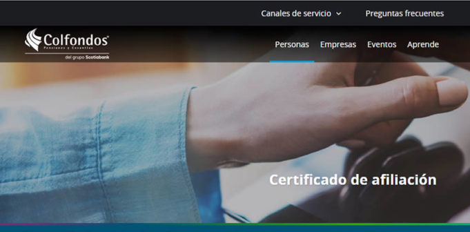 Colfondos certificado de pensiones