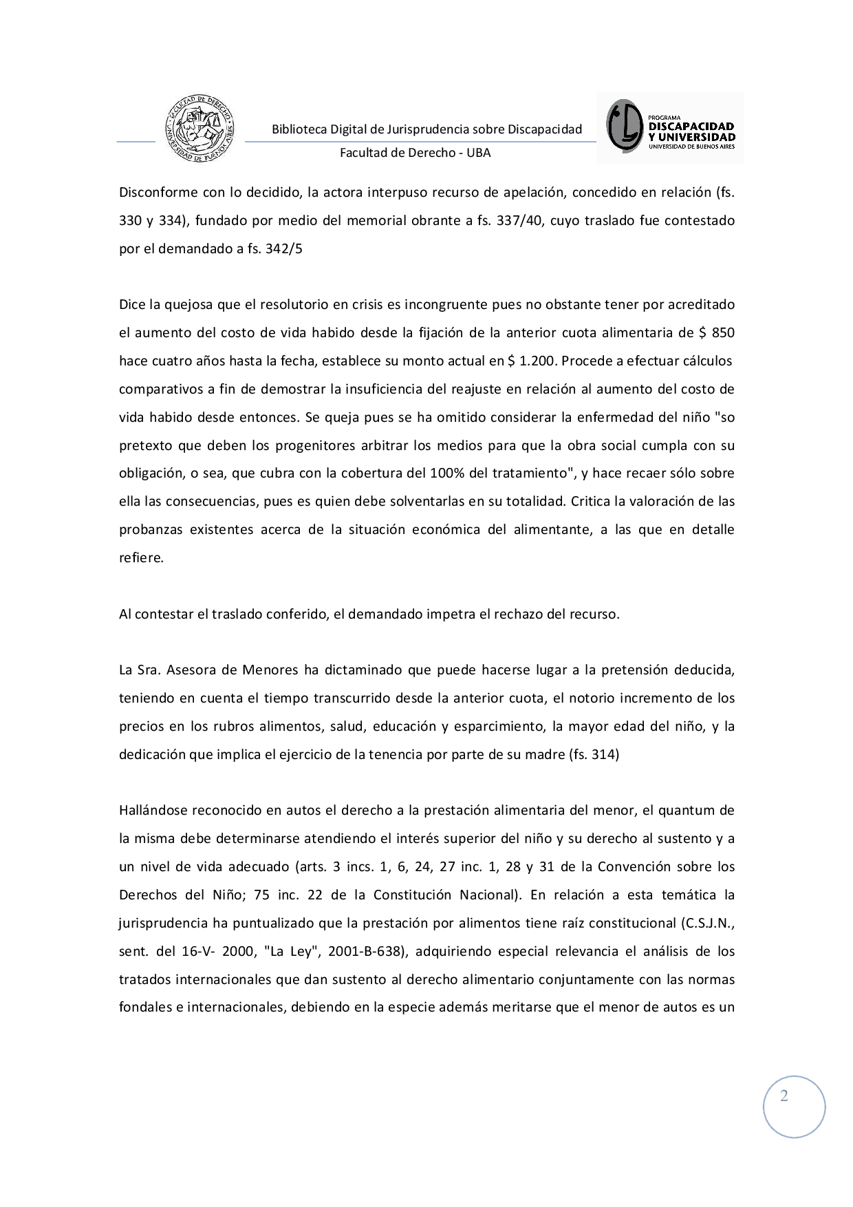 Aumento de cuota alimentaria