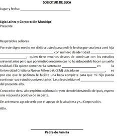 Carta para solicitar la modalidad 40