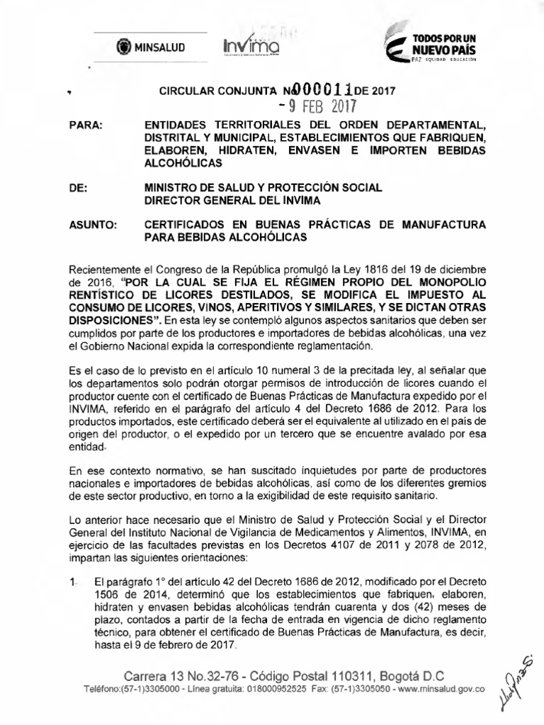 Certificado de buenas practicas de manufactura