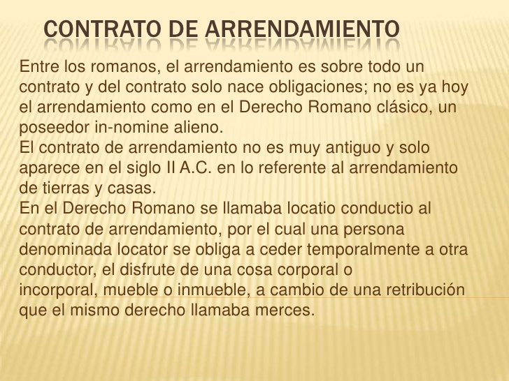 Para que sirve un contrato de arrendamiento