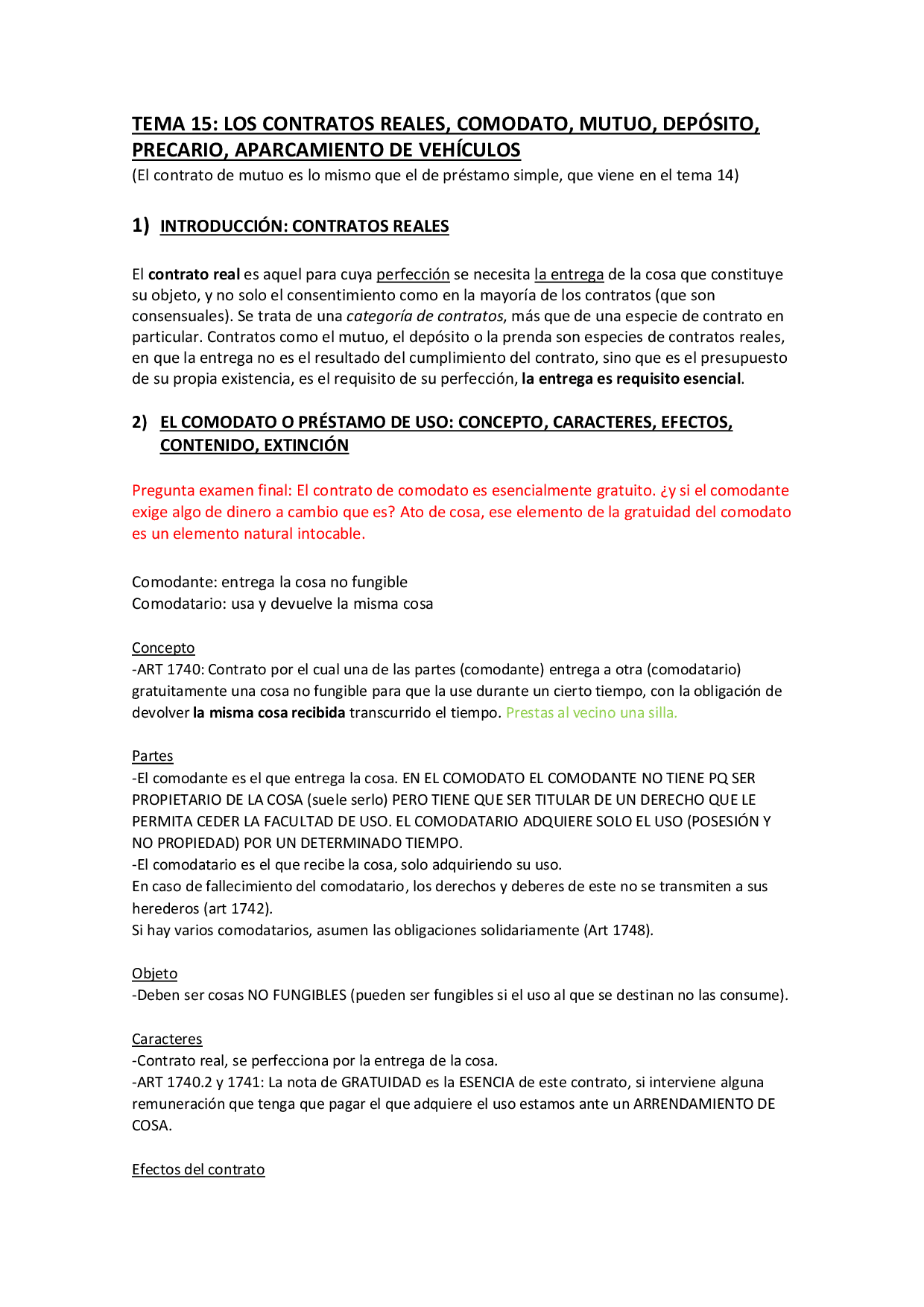 Contrato de comodato de vehiculo