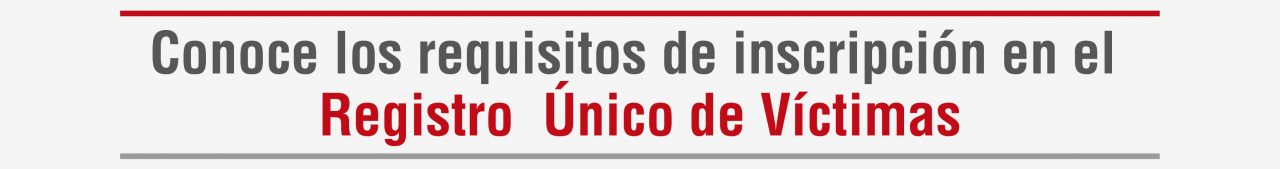 Registro unico de victimas
