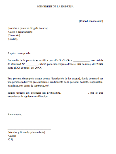 Referencias personales solicitud de empleo