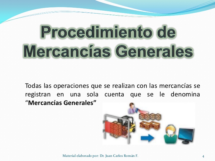 Procedimiento de registro de mercancias