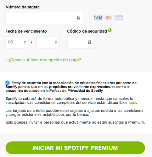 Como contratar spotify premium