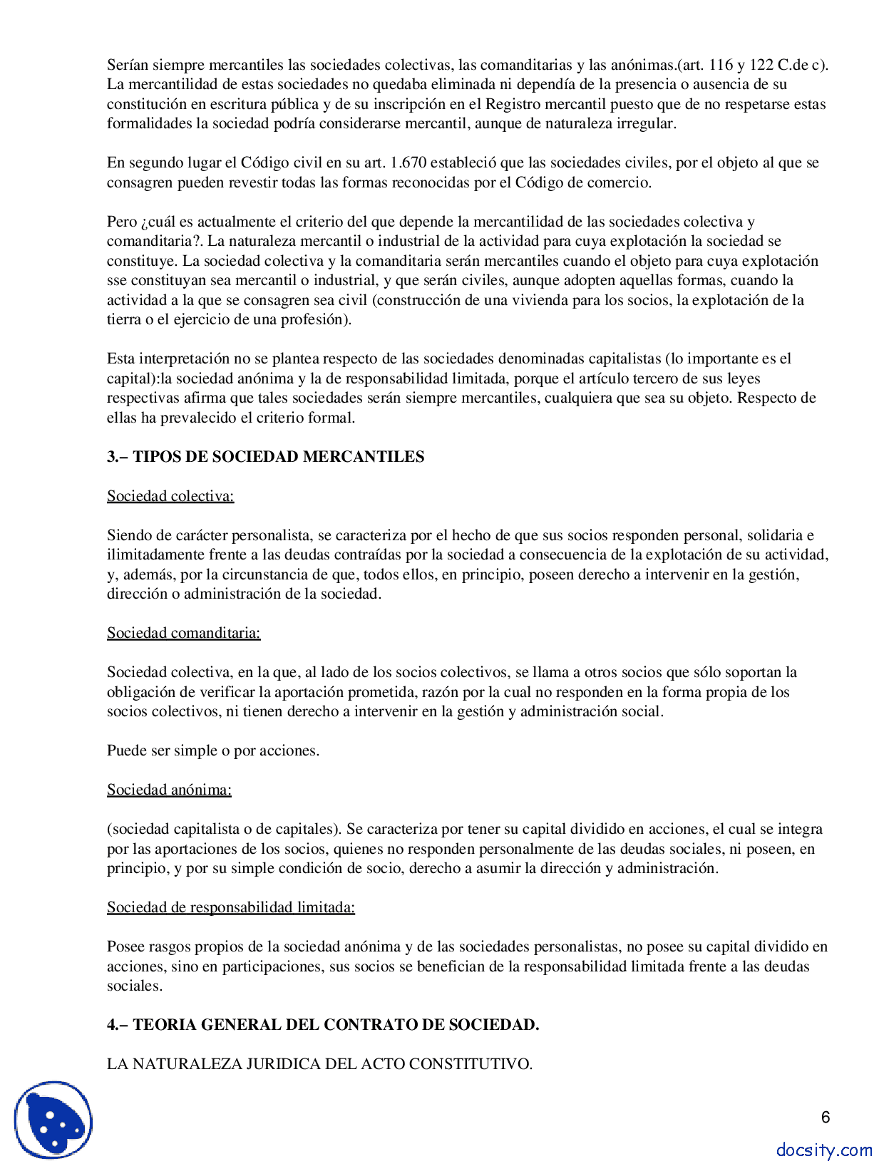Contrato social derecho mercantil