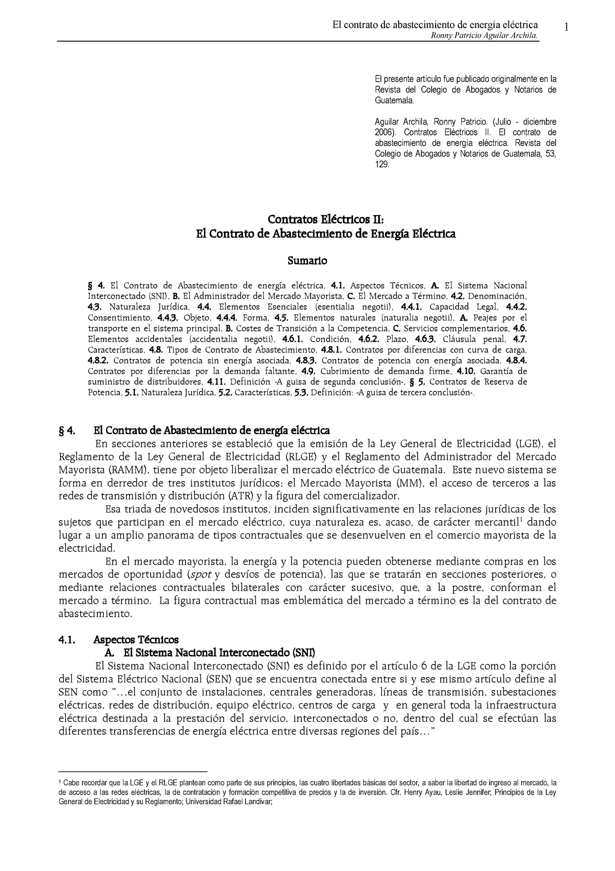 Contrato de energia electrica