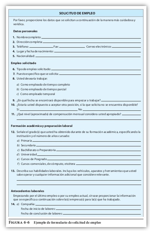 Solicitud de curriculum vitae