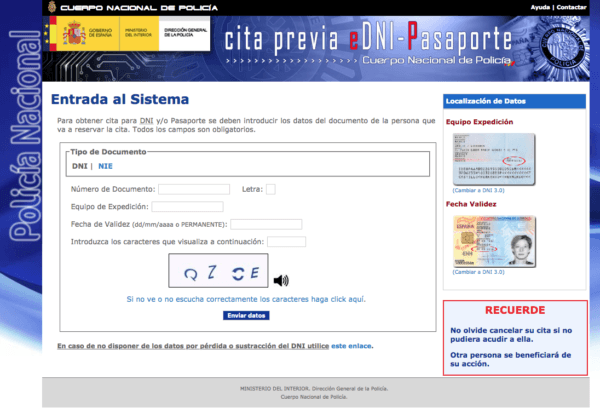 Sacar cita para la carcel