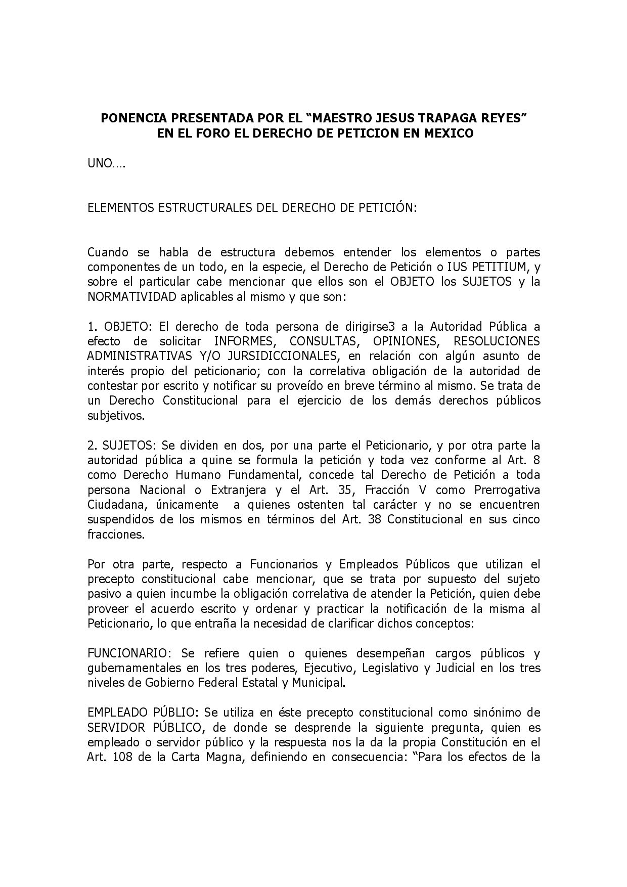 Como responder un derecho de peticion ejemplo