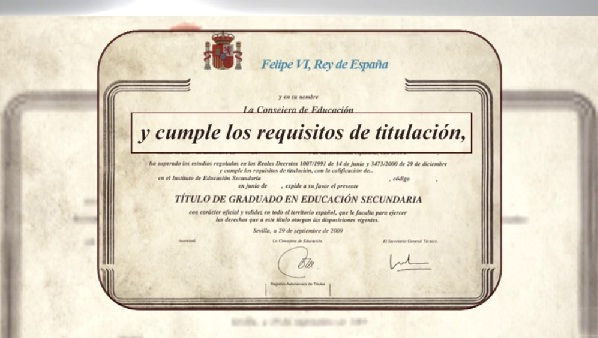 Requisitos para certificado de secundaria