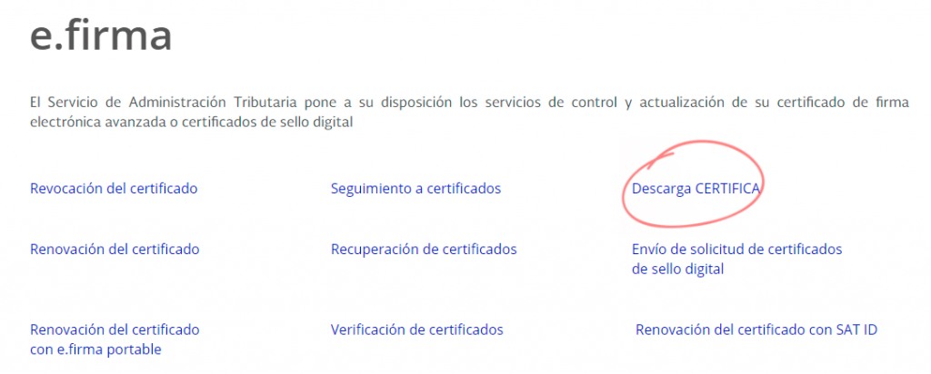 Enviar solicitud de csd