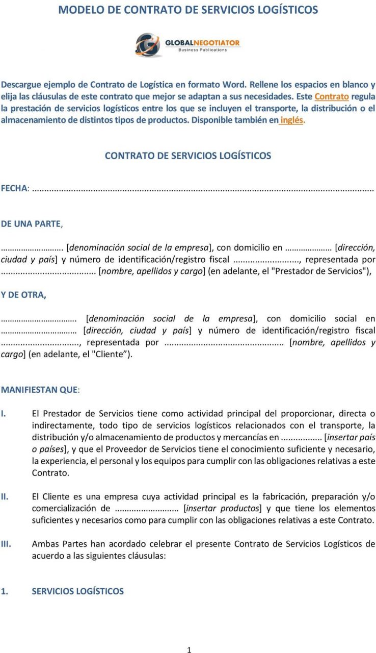 Formato de contrato de servicios