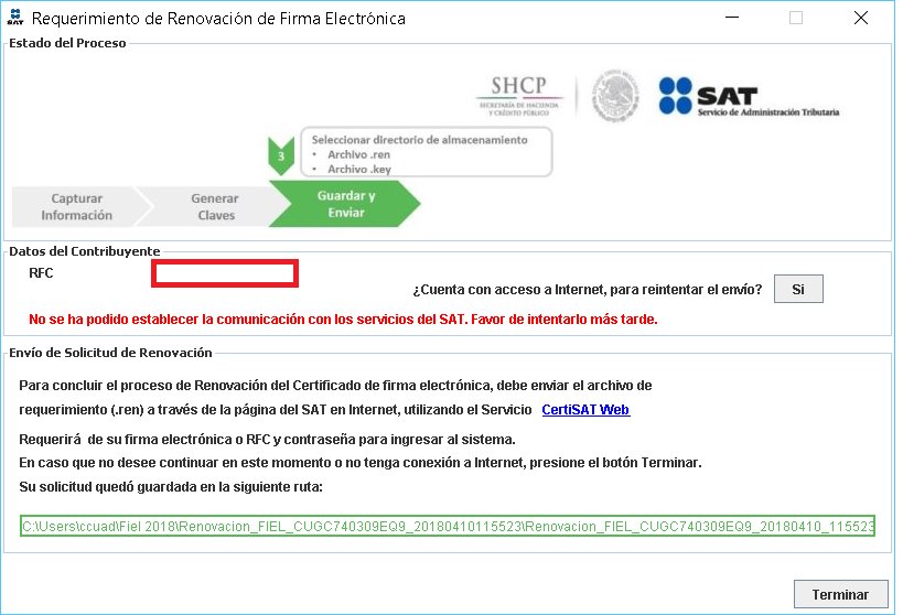 Renovacion de fiel por internet