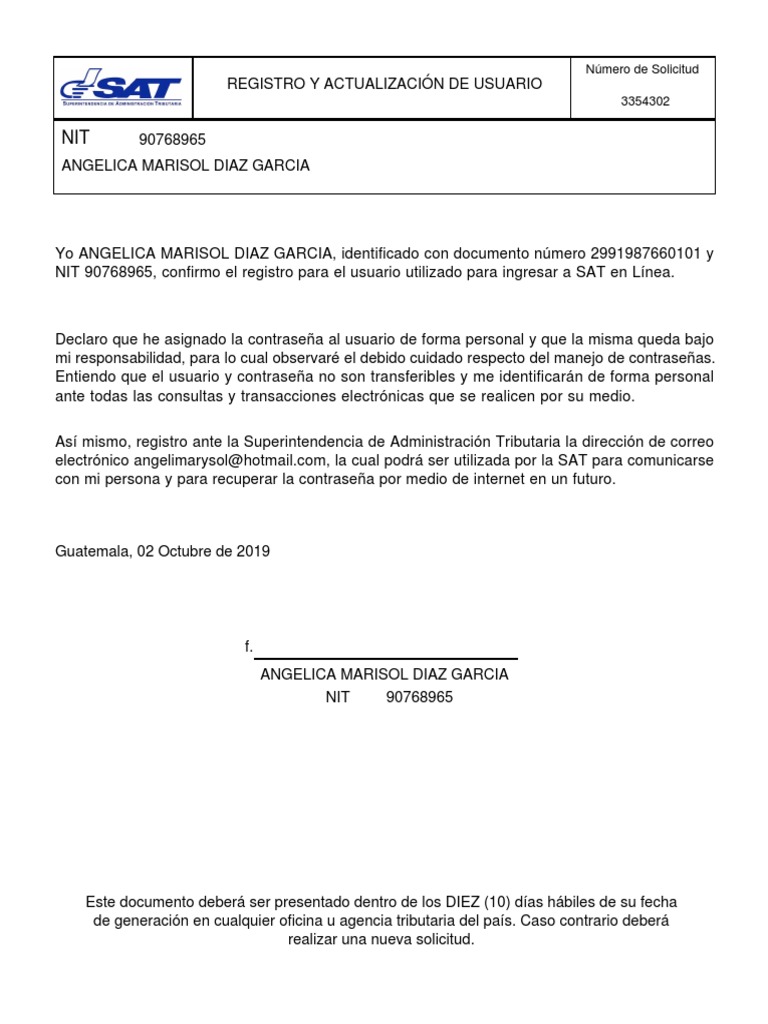 Como registro mi correo en el sat