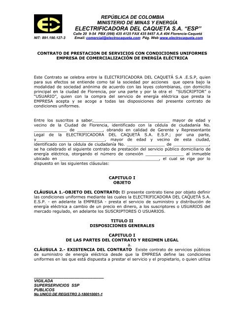 Contrato de prestacion de servicios entre empresas