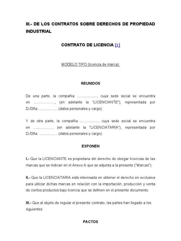 Contrato de uso de marca