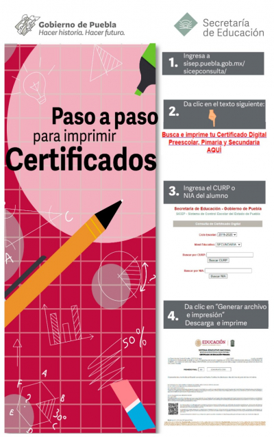 Duplicado de certificado de secundaria puebla