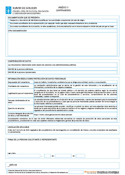Solicitud de equivalencia de estudios para bachillerato general