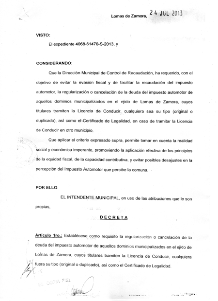Solicitud para sacar licencia de conducir
