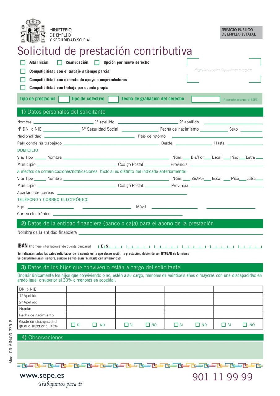 Requisitos para la solicitud de empleo
