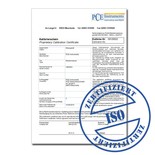 Certificado de calibracion pdf