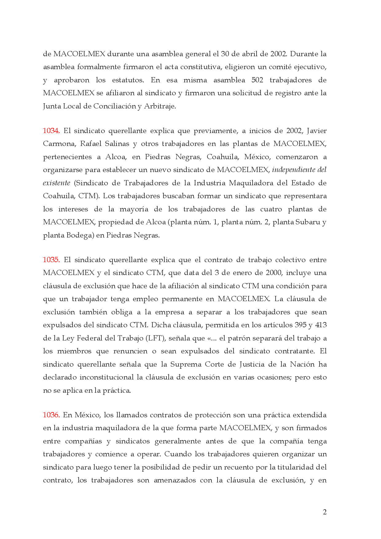 Registro de sindicatos en mexico