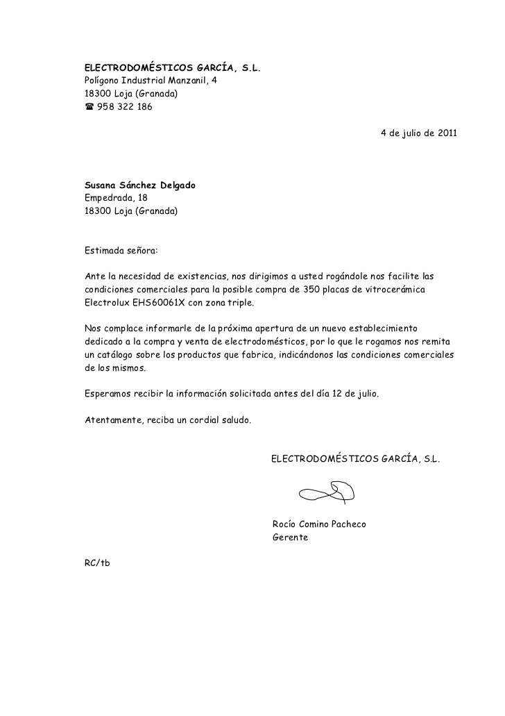 Como se redacta una solicitud