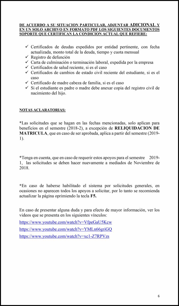 Formato de solicitud de apoyo economico