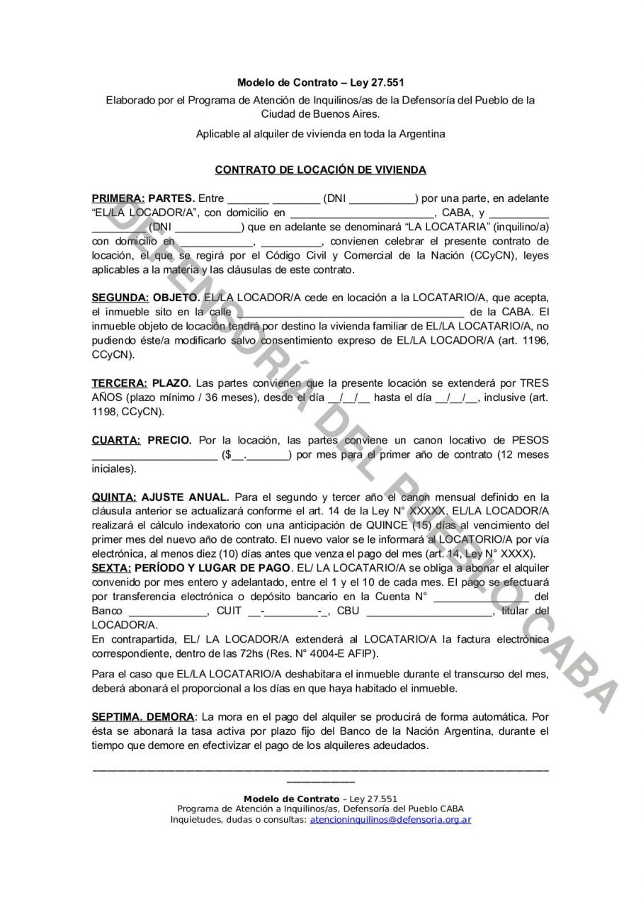 Ejemplo de contrato ley