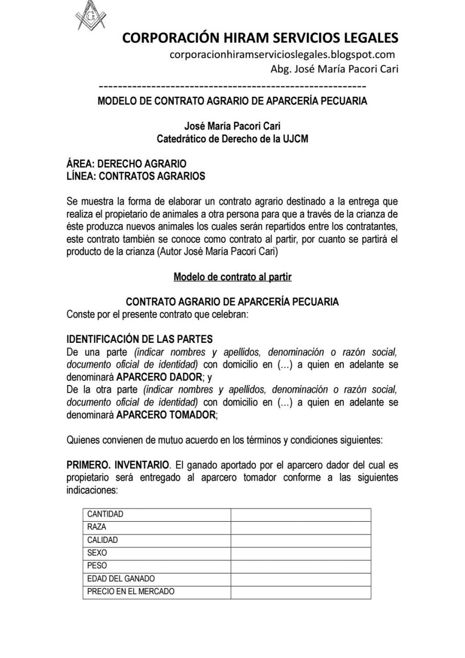 Contrato de mutuo modelo