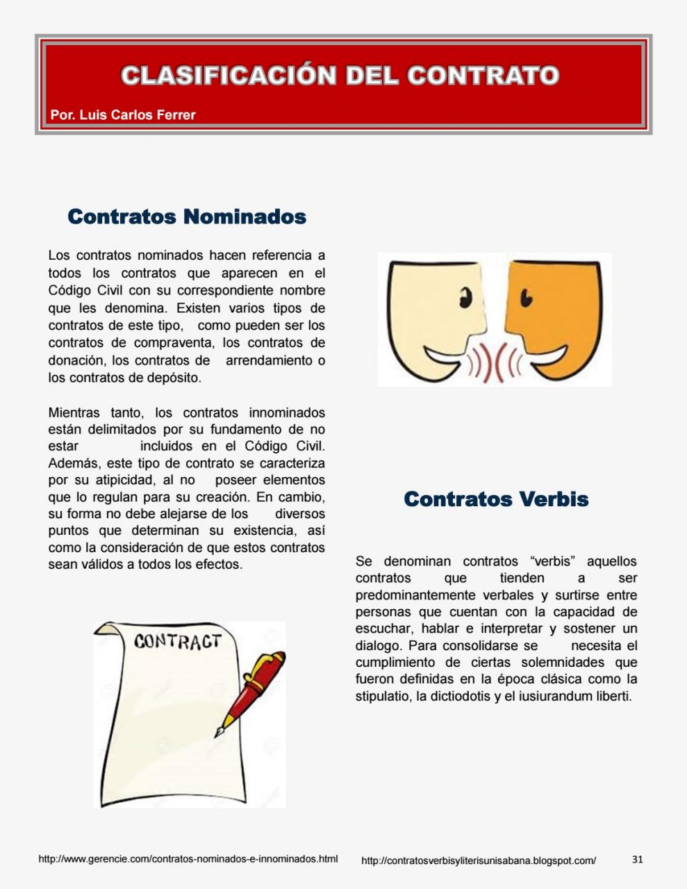 Contrato nominado e innominado