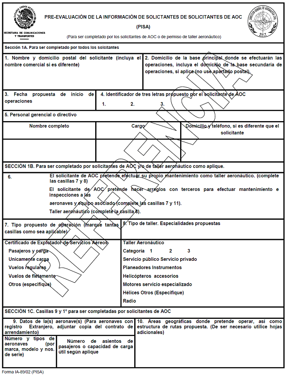 Certificado de aeronavegabilidad mexico