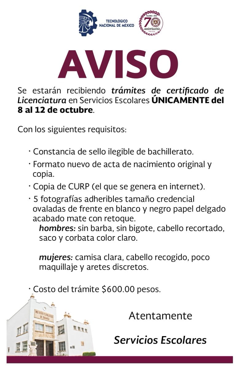 Certificado de licenciatura