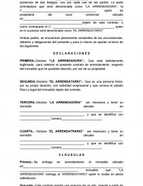 Contrato de arrendamiento de local comercial mexico