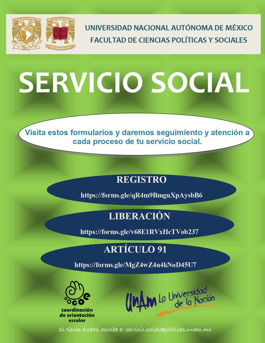 Registro de servicio social