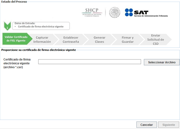 Solicitud de sellos digitales