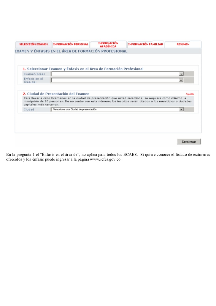 Numero de registro ecaes