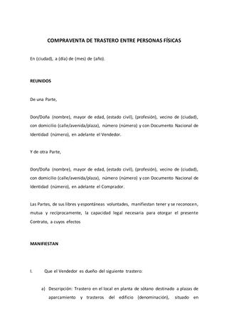 Contrato de venta de acciones