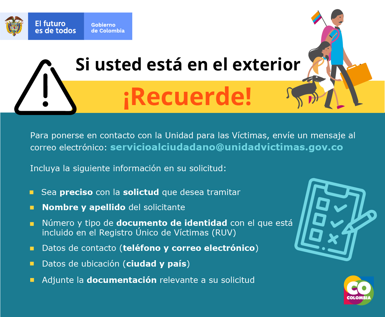 Correo unidad de victimas
