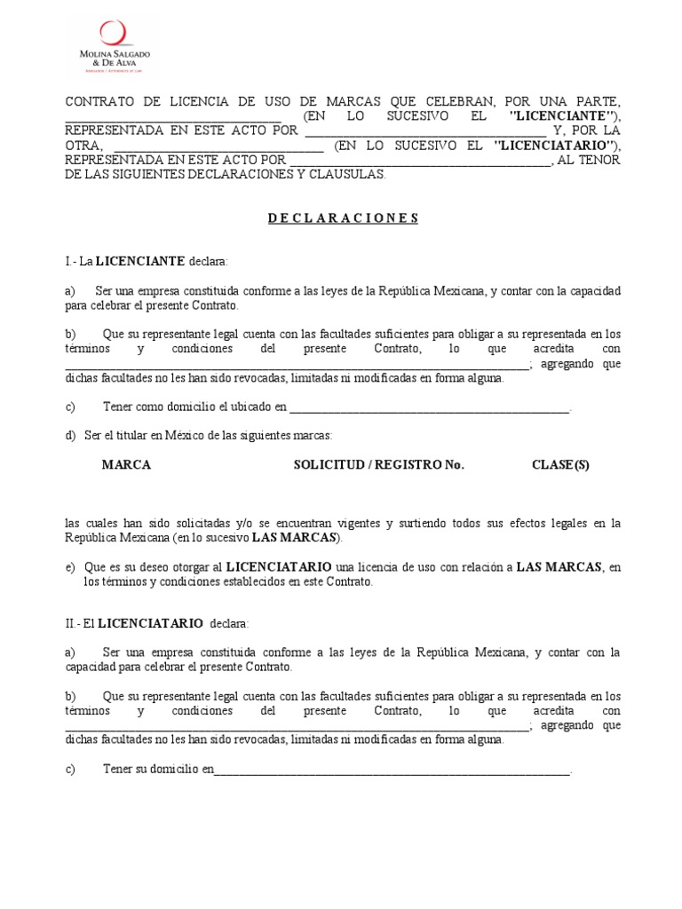Contrato de licencia de uso