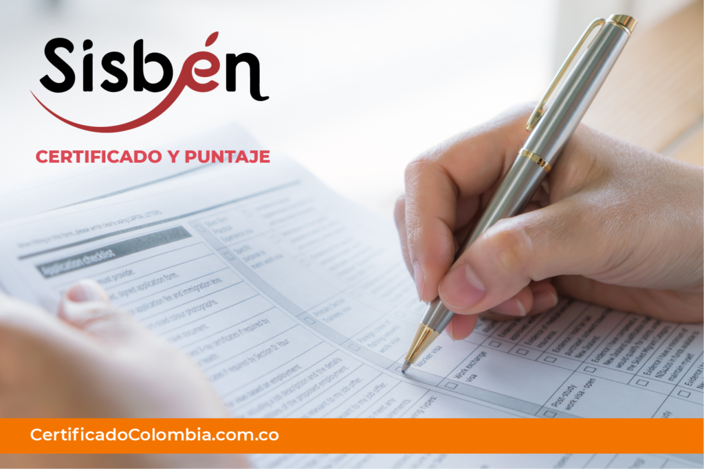 Certificado de afiliacion al sisben