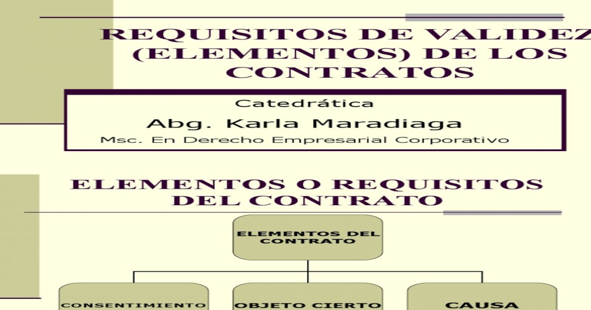 Requisitos de un contrato