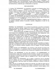 Contrato de venta de terreno