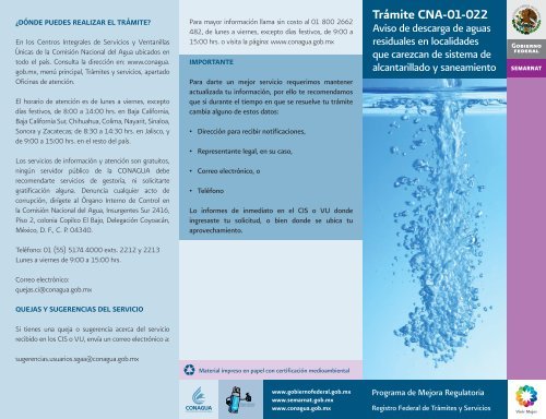 Solicitud de servicios conagua