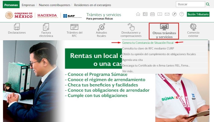 Como tramitar constancia de situacion fiscal