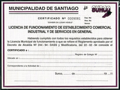 Tramite de licencia municipal