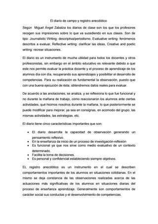 Registro anecdótico o anecdotario