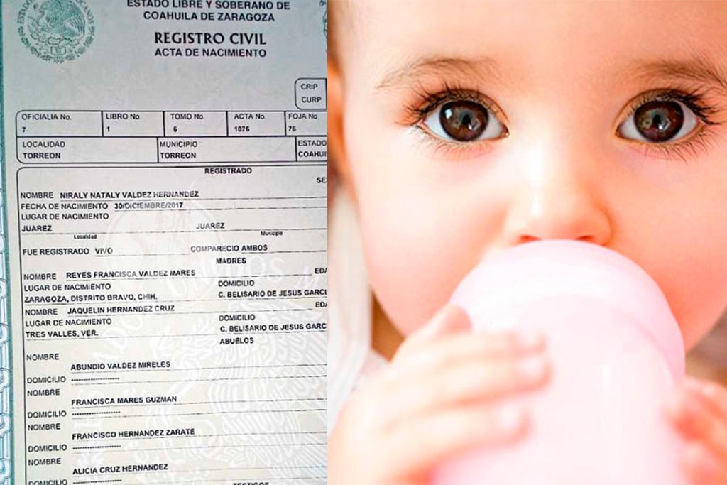 Registro de un bebe